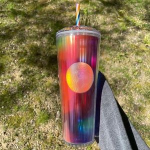 Starbucks Dome Rainbow Colorful Tumbler Cold Cup